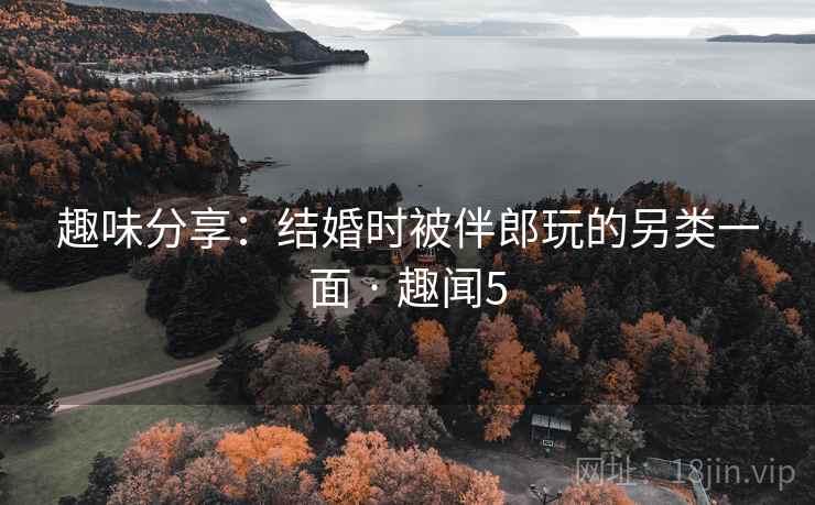 趣味分享：结婚时被伴郎玩的另类一面 · 趣闻5