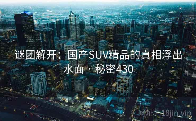 谜团解开：国产SUV精品的真相浮出水面 · 秘密430